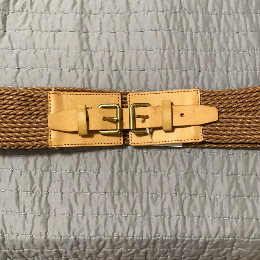 Cognac woven belt - NWT